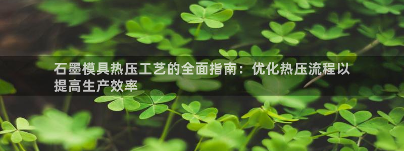 易倍单词登录平台：石墨模具热压工艺的全面指南：优化热压流