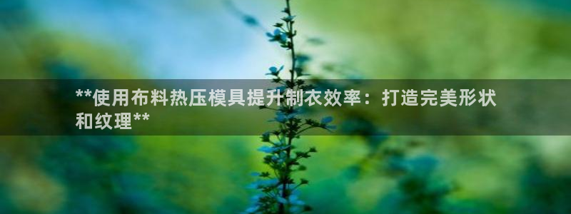emc易倍电竞：**使用布料热压模具提升制衣效率：打造完
