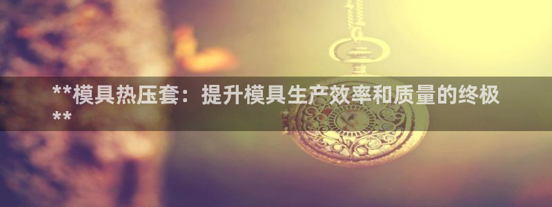 易倍易倍单词官方网站：**模具热压套：提升模具生产效率和