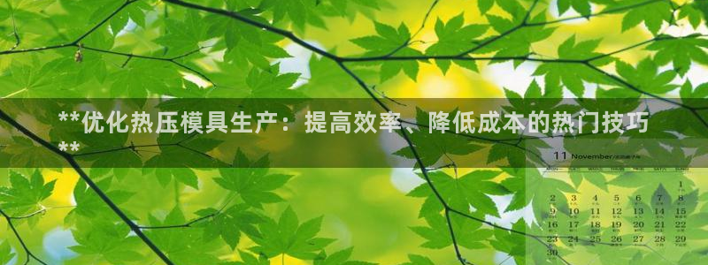 易倍emc网址：**优化热压模具生产：提高效率、降低成本