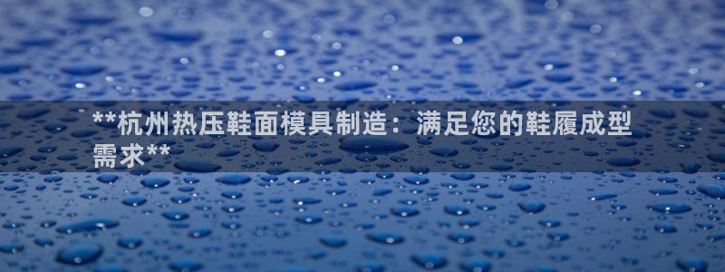 易倍达科技有限公司：**杭州热压鞋面模具制造：满足您的鞋