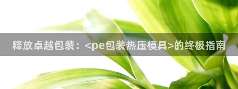 易倍emc网址：释放卓越包装：<pe包装热压模具>的终极