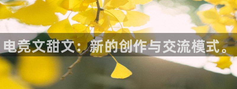 南宫电竞注册：电竞文甜文：新的创作与交流模式。